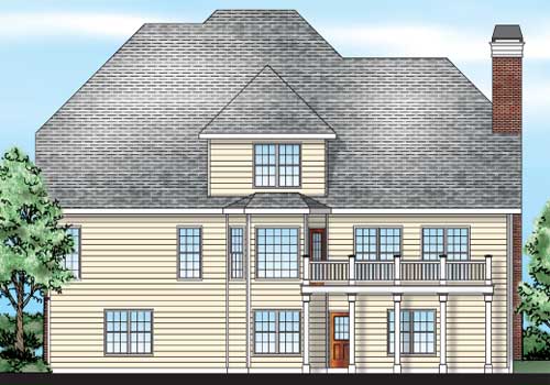 Burnside House Plan Rear Elevation