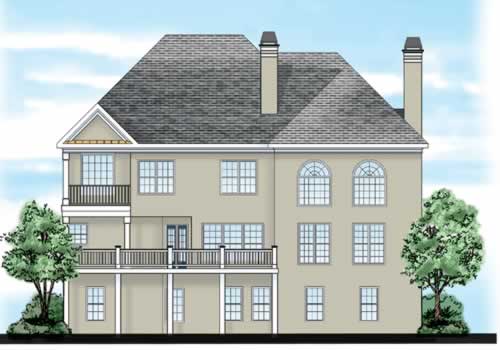 Fairport House Plan Rear Elevation