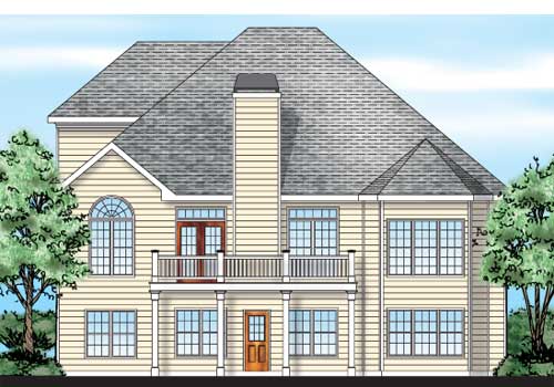 Bowerman House Plan Rear Elevation