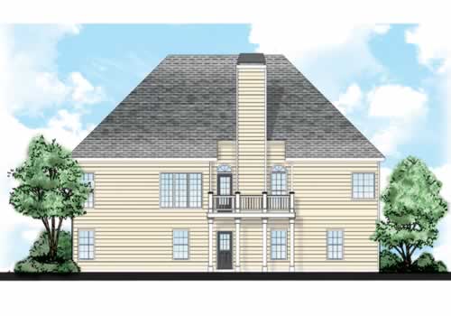 Priceville House Plan Rear Elevation