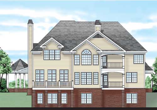 Collinwood House Plan Rear Elevation