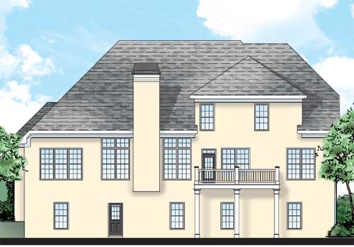 Witherspoon House Plan Rear Elevation