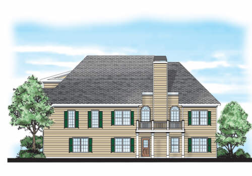 Amber Leaf Cottage House Plan Rear Elevation