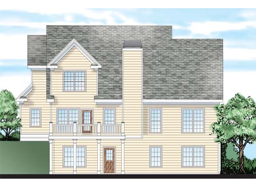 Willow Creek House Plan Rear Elevation