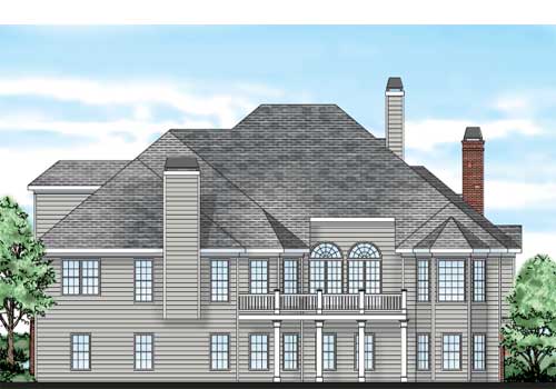 Cedar Creek House Plan Rear Elevation