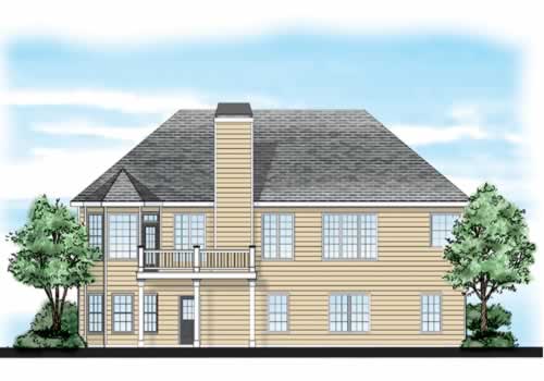 Forsythe House Plan Rear Elevation