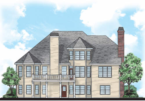 Braddock House Plan Rear Elevation