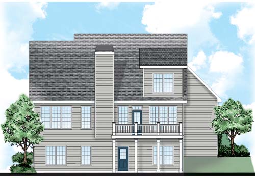 Foxcrofte House Plan Rear Elevation