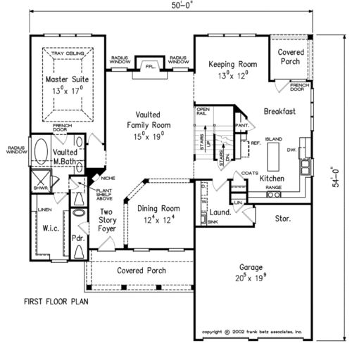 Thomasville House Floor Plan Frank Betz Associates