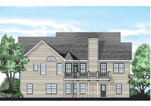 Southland Hills House Plan Rear Elevation