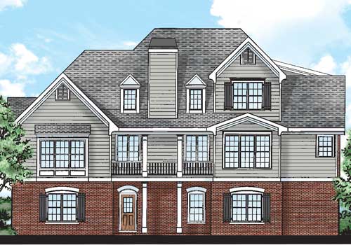 Greythorne House Plan Rear Elevation
