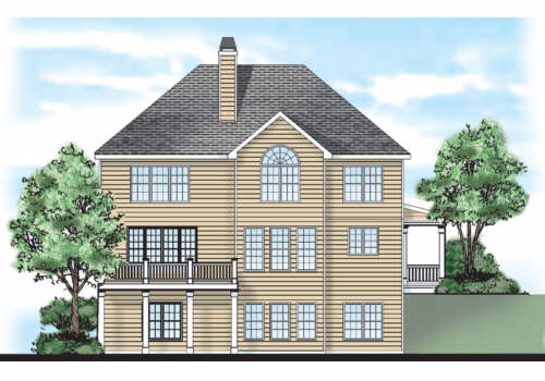 Greenville House Plan Rear Elevation