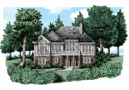 Briarcliff Cottage House Plan Rear Elevation