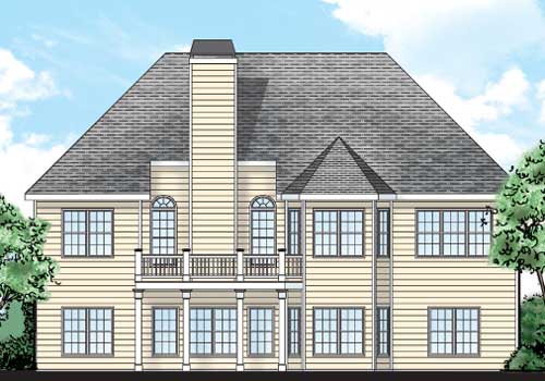 Stoneheath House Plan Rear Elevation