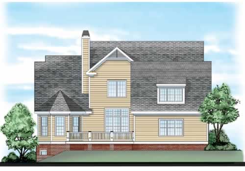 Crawford Heights House Plan Rear Elevation