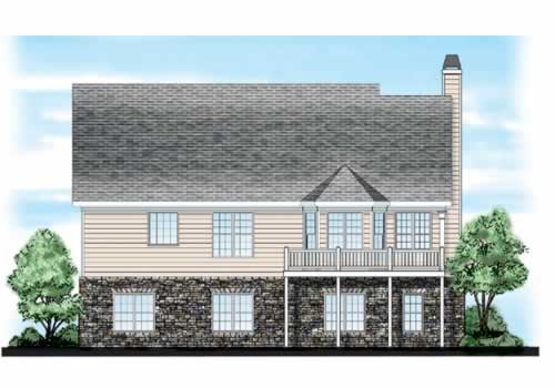 Overstreet House Plan Rear Elevation