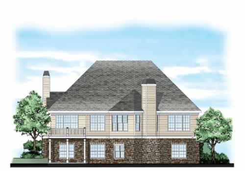 Walnut Grove House Plan Rear Elevation