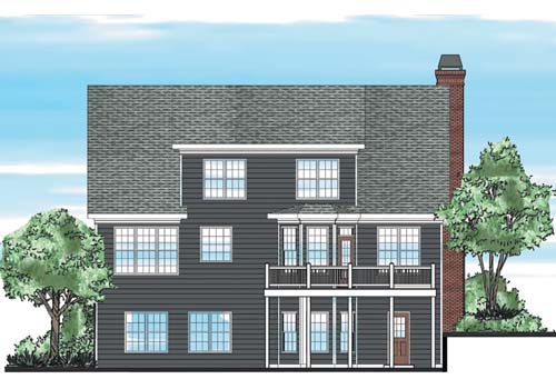 Holly Ridge House Plan Rear Elevation