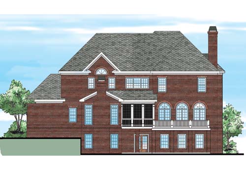 Paces Ferry House Plan Rear Elevation
