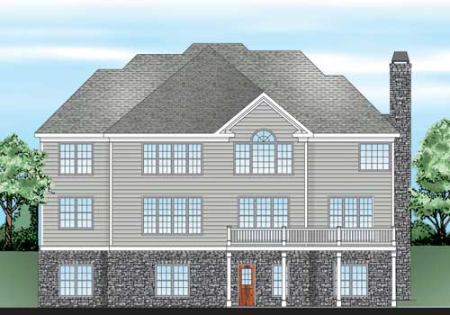 Sibley House Plan Rear Elevation