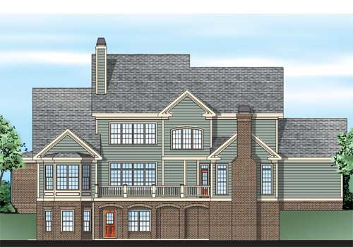 Wedgewood Place House Plan Rear Elevation