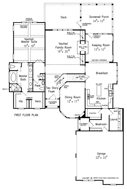 Ingrams Mill House Floor Plan | Frank Betz Associates