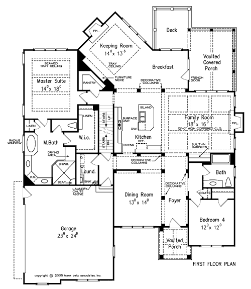 Tillman House Floor Plan Frank Betz Associates