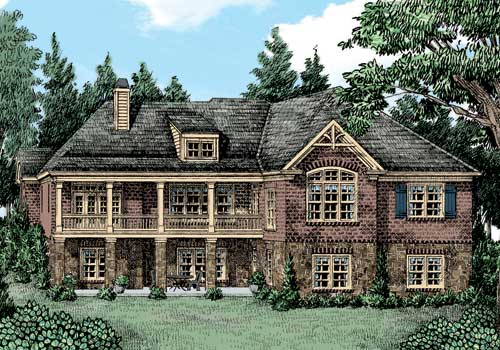 Magnolia Springs House Plan Rear Elevation