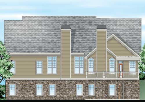 Piedmont Park House Plan Rear Elevation