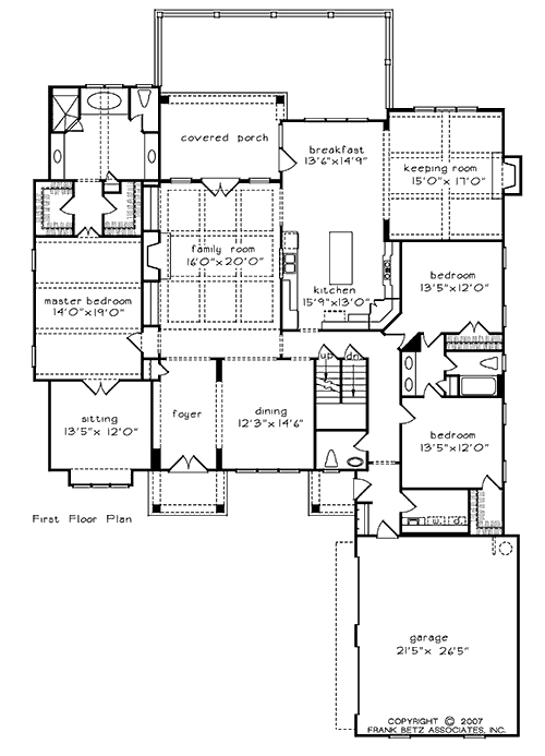 Chestatee House Floor Plan Frank Betz Associates
