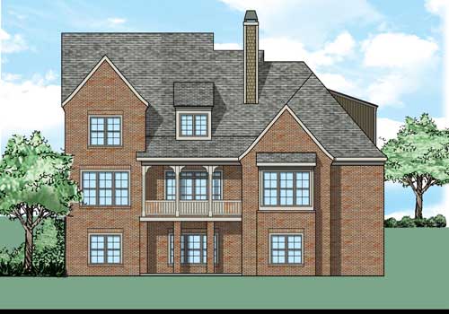 Spencers Mill House Plan Rear Elevation