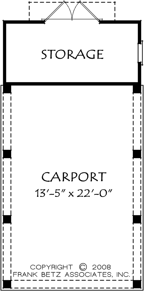 Carport Plan 4083 (1 Car) House Plan