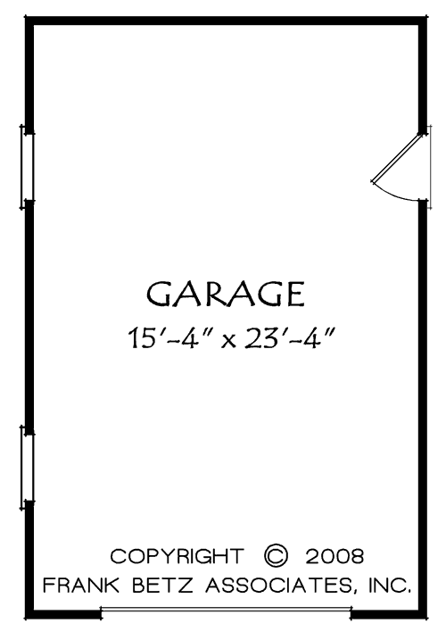 Garage Plan 4085 (1 Car) House Plan