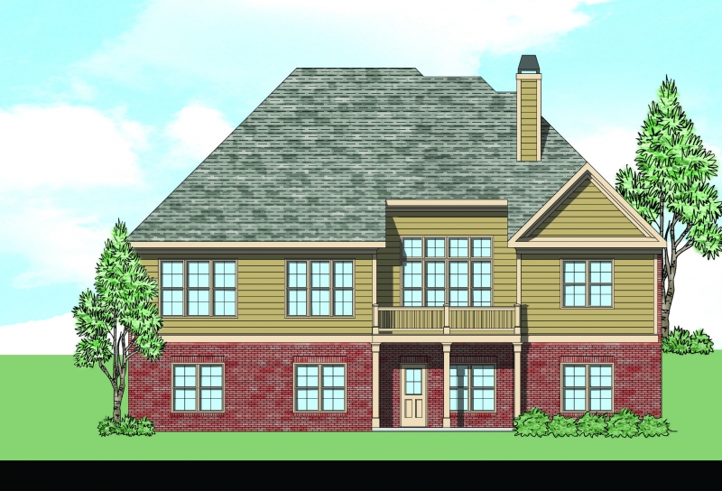 Clearwater Pointe (a) House Plan Rear Elevation