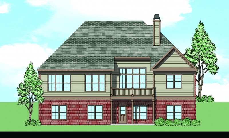 Clearwater Pointe (c) House Plan Rear Elevation