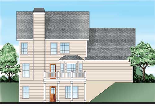 Bellwoode House Plan Rear Elevation