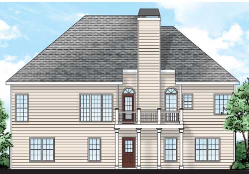 Huntsville House Plan Rear Elevation