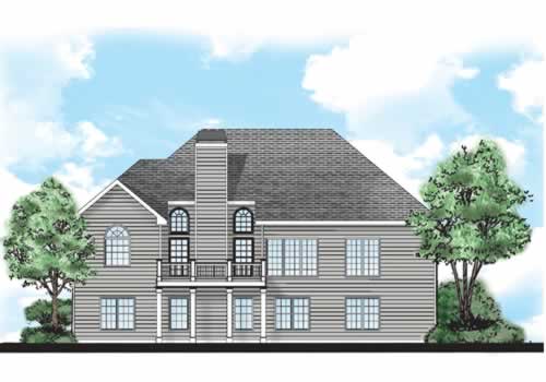 Barten House Plan Rear Elevation