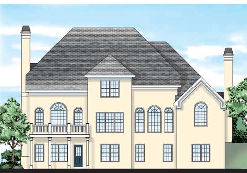 Candace House Plan Rear Elevation