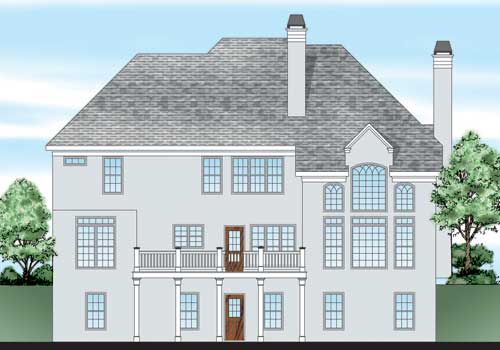 Wilshire House Plan Rear Elevation